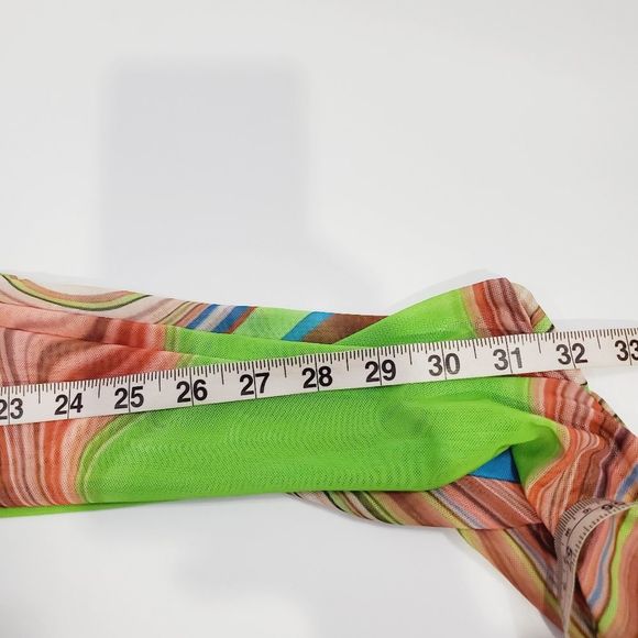 Geche Escavar mesh swirl colorfull footed leggings size  4 - Picture 9 of 12